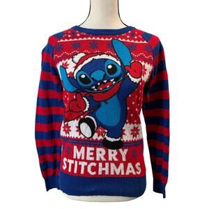 Disney Women’s Lilo and Stitch Christmas Sweater Size S
